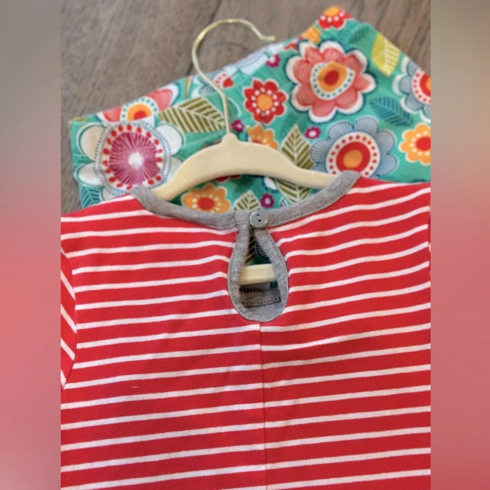 WORN ONCE: Rare Editions Fringed Appliqué w/Teardrop Back Closure & Leggings - Picture 3 of 4